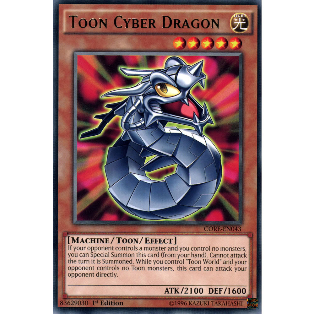 Toon Cyber Dragon CORE-EN043 Yu-Gi-Oh! Card from the Clash of Rebellions Set