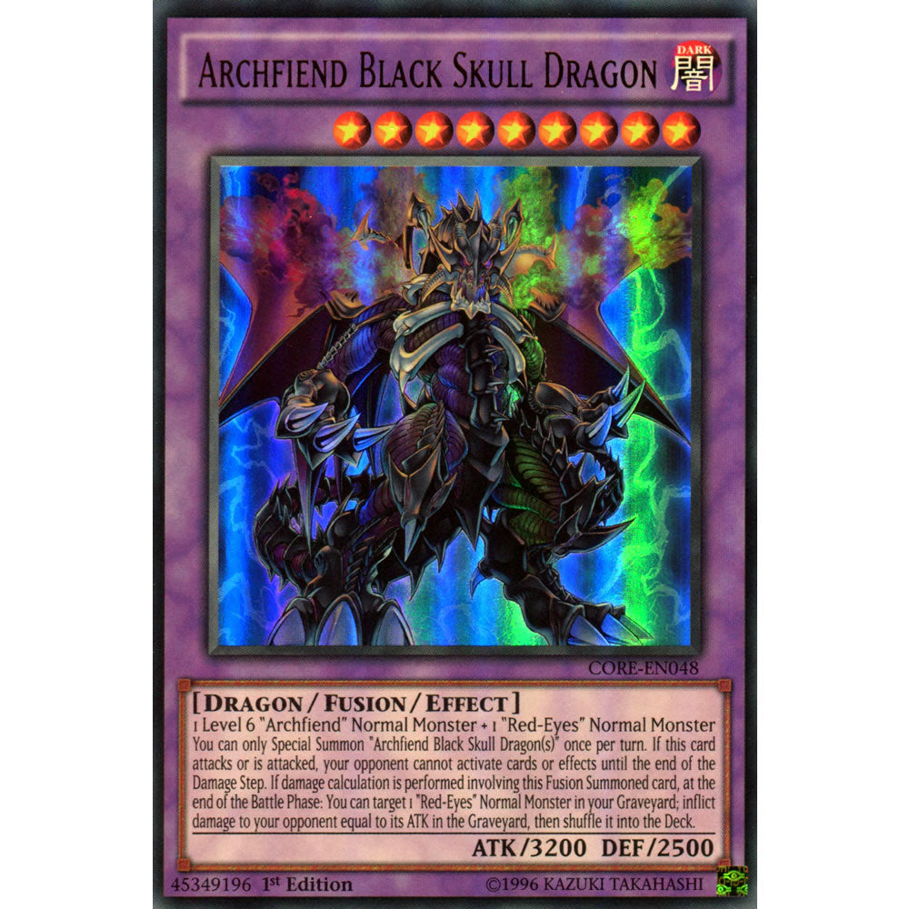 Archfiend Black Skull Dragon CORE-EN048 Yu-Gi-Oh! Card from the Clash of Rebellions Set