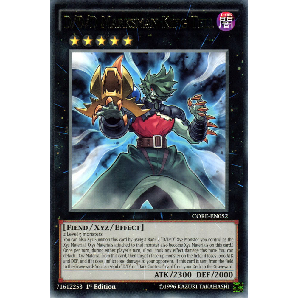 D/D/D Marksman King Tell CORE-EN052 Yu-Gi-Oh! Card from the Clash of Rebellions Set