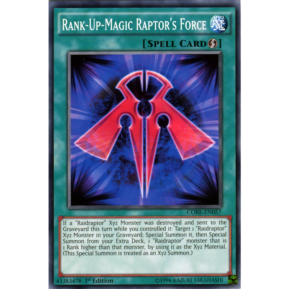 Rank-Up-Magic Raptor's Force CORE-EN057 Yu-Gi-Oh! Card from the Clash of Rebellions Set