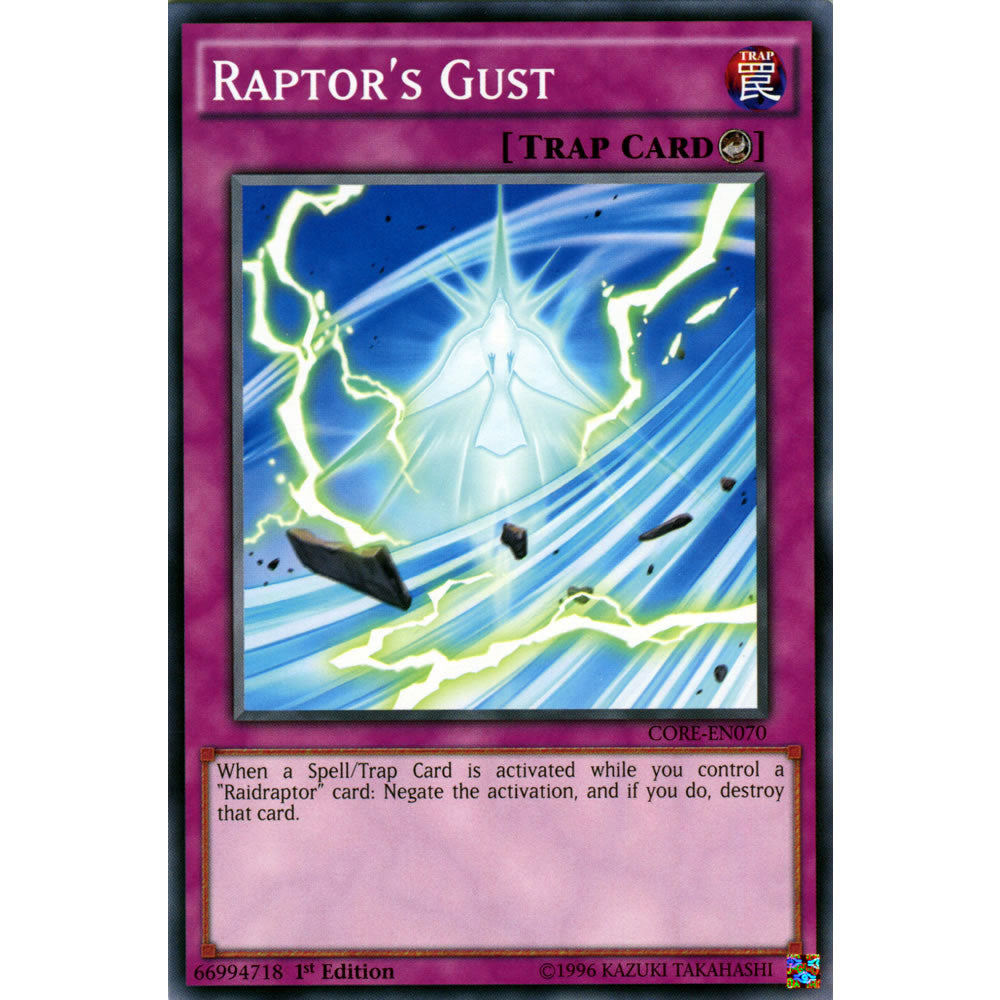 Raptor's Gust CORE-EN070 Yu-Gi-Oh! Card from the Clash of Rebellions Set