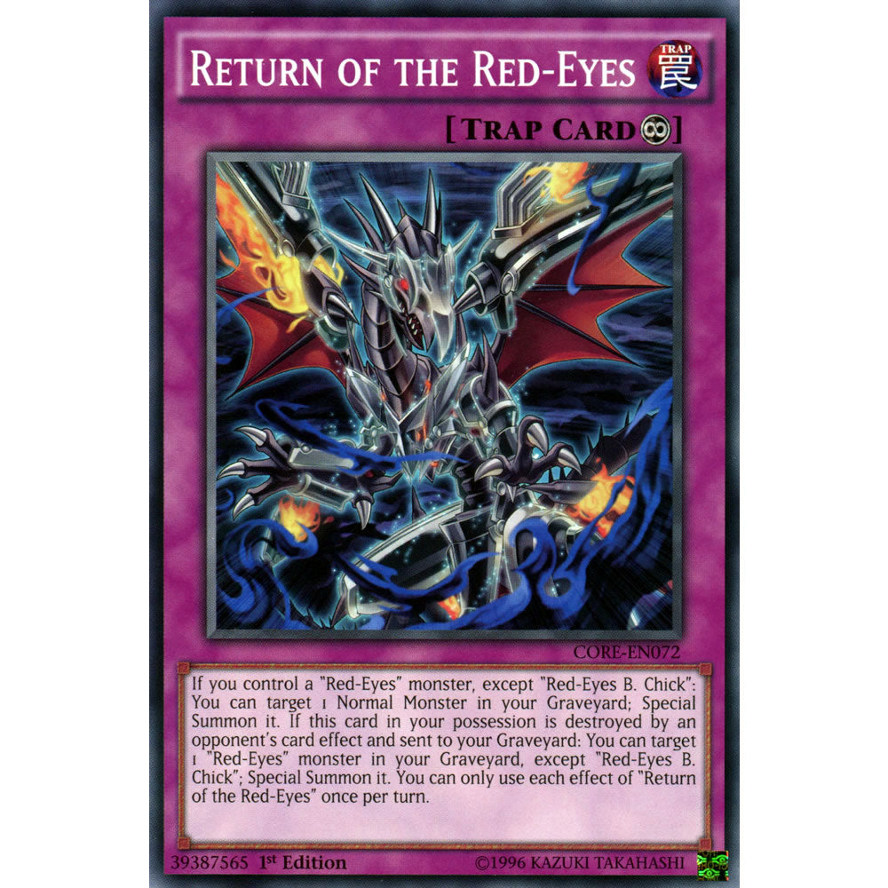Return of the Red-Eyes CORE-EN072 Yu-Gi-Oh! Card from the Clash of Rebellions Set