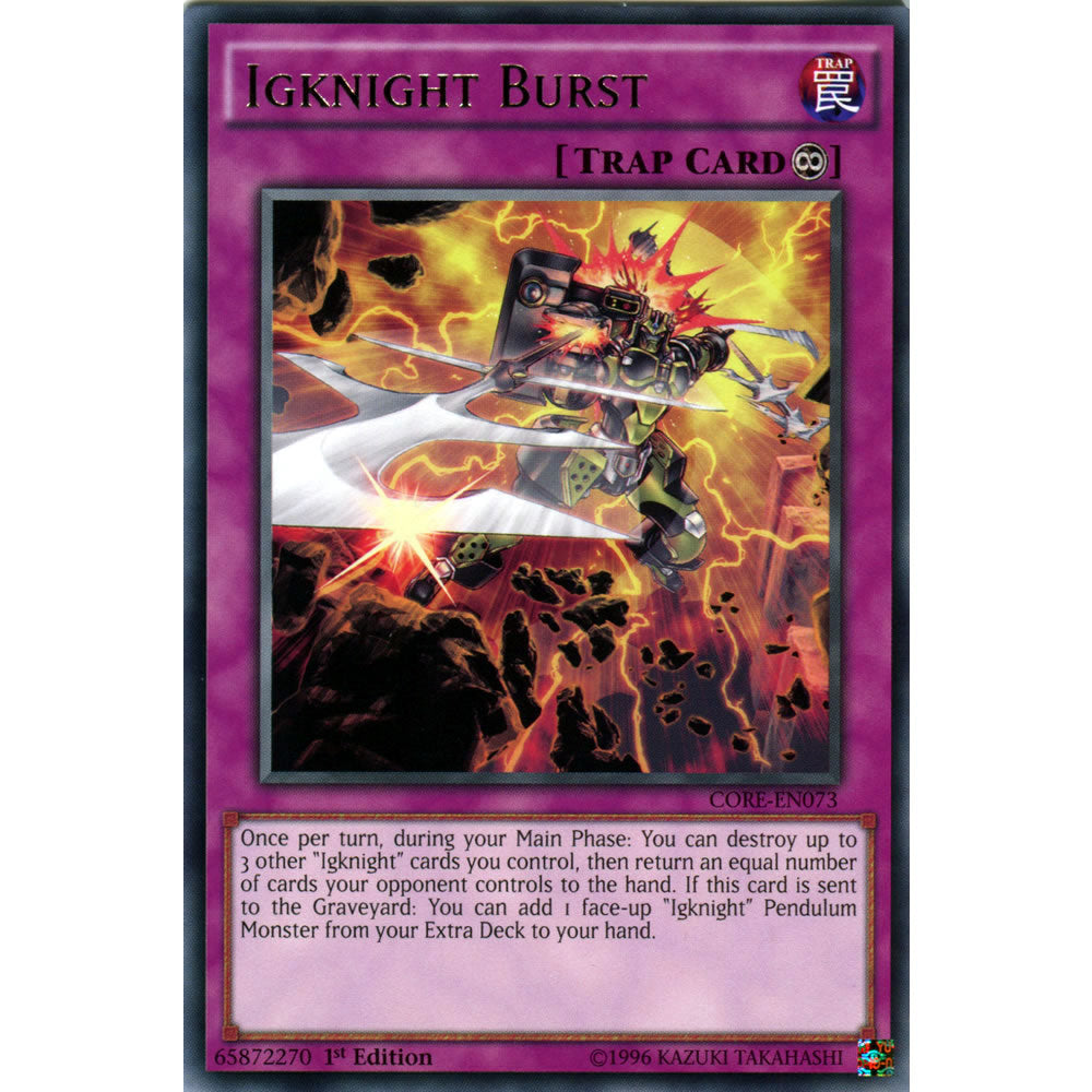 Igknight Burst CORE-EN073 Yu-Gi-Oh! Card from the Clash of Rebellions Set