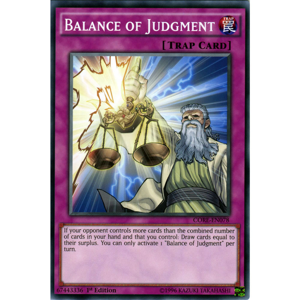 Balance of Judgment CORE-EN078 Yu-Gi-Oh! Card from the Clash of Rebellions Set
