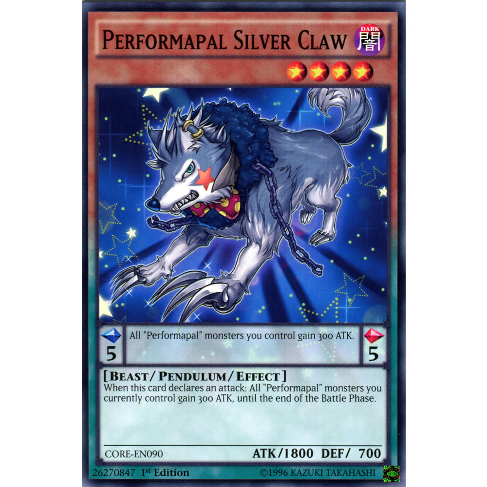 Performapal Silver Claw CORE-EN090 Yu-Gi-Oh! Card from the Clash of Rebellions Set