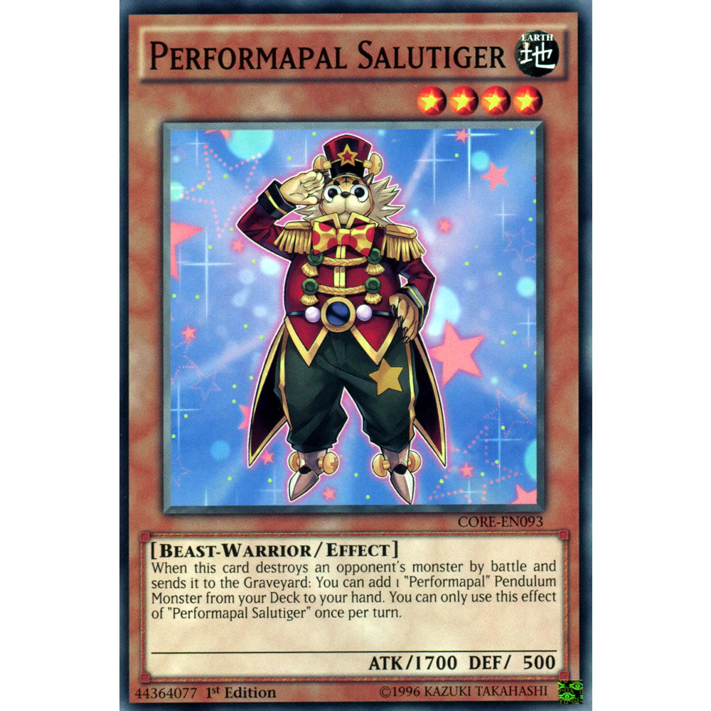 Performapal Salutiger CORE-EN093 Yu-Gi-Oh! Card from the Clash of Rebellions Set