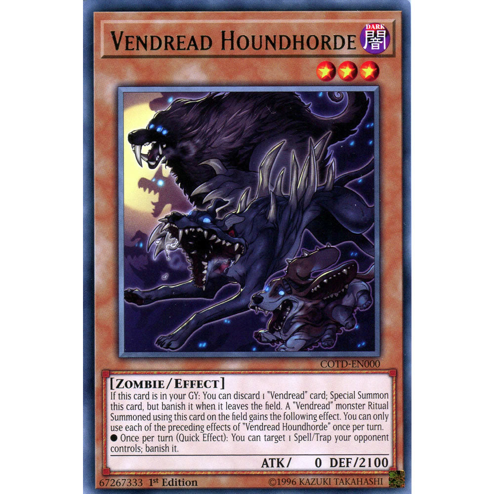 Vendread Houndhorde COTD-EN000 Yu-Gi-Oh! Card from the Code of the Duelist Set