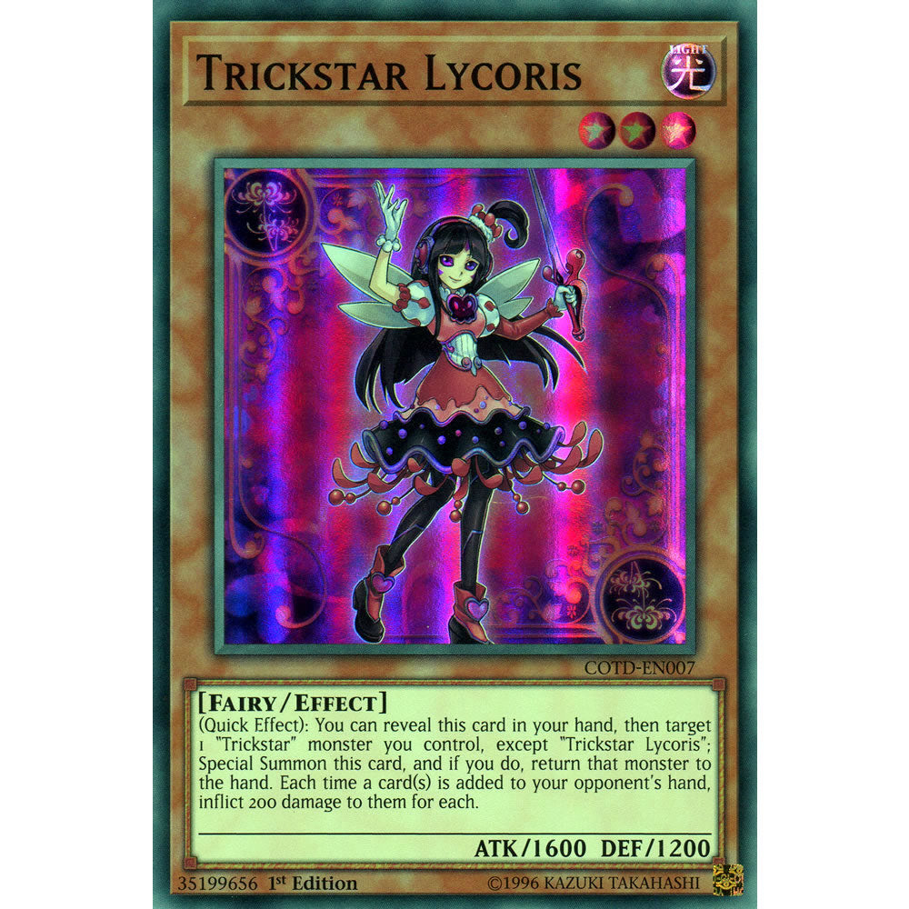 Trickstar Lycoris COTD-EN007 Yu-Gi-Oh! Card from the Code of the Duelist Set