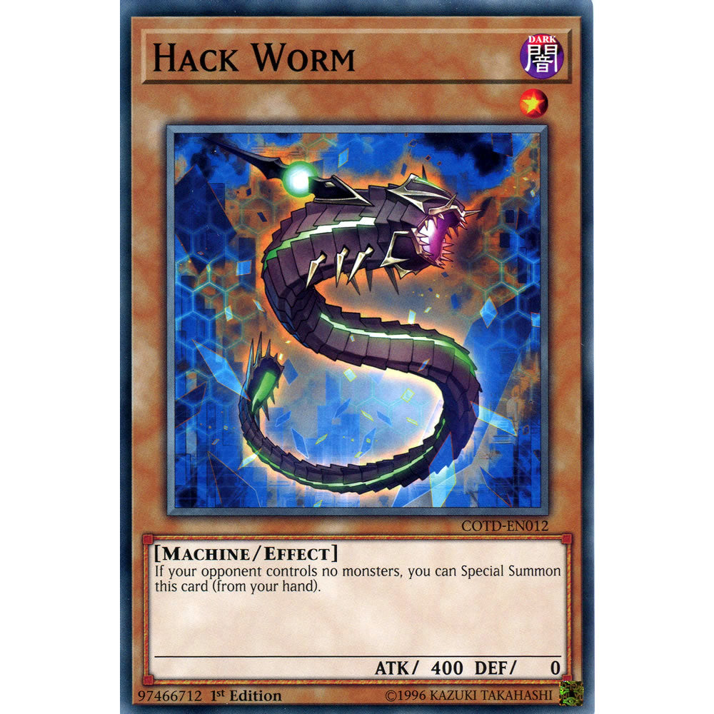 Hack Worm COTD-EN012 Yu-Gi-Oh! Card from the Code of the Duelist Set