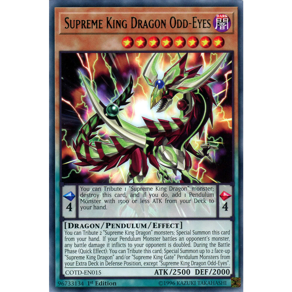 Supreme King Dragon Odd-Eyes COTD-EN015 Yu-Gi-Oh! Card from the Code of the Duelist Set