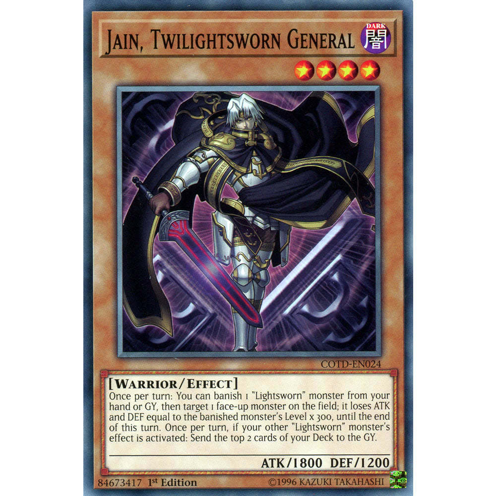 Jain, Twilightsworn General COTD-EN024 Yu-Gi-Oh! Card from the Code of the Duelist Set