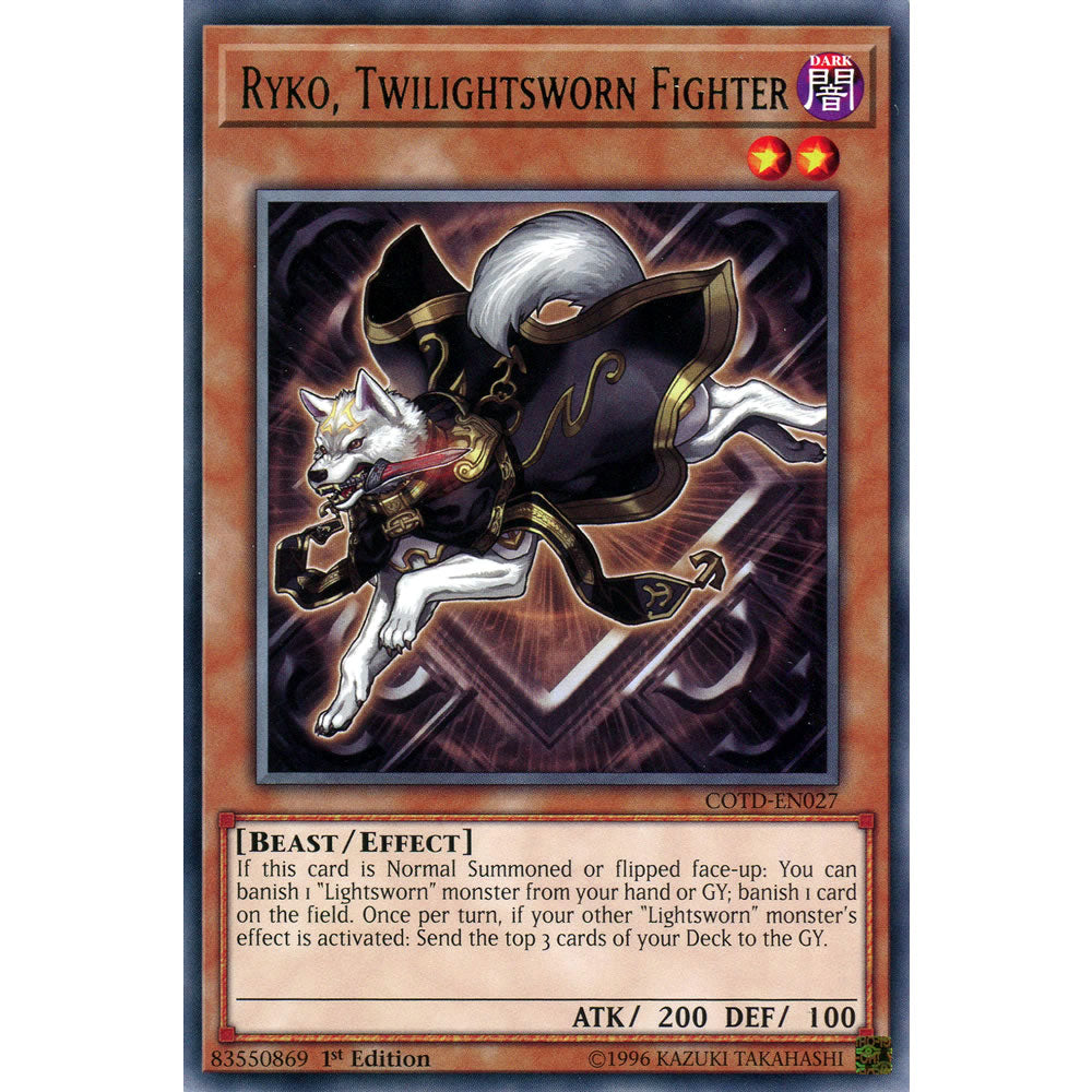 Ryko, Twilightsworn Fighter COTD-EN027 Yu-Gi-Oh! Card from the Code of the Duelist Set