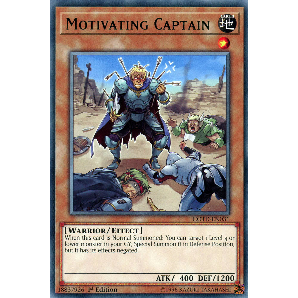 Motivating Captain COTD-EN031 Yu-Gi-Oh! Card from the Code of the Duelist Set