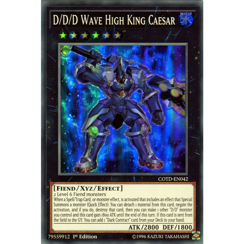 D/D/D Wave High King Caesar COTD-EN042 Yu-Gi-Oh! Card from the Code of the Duelist Set