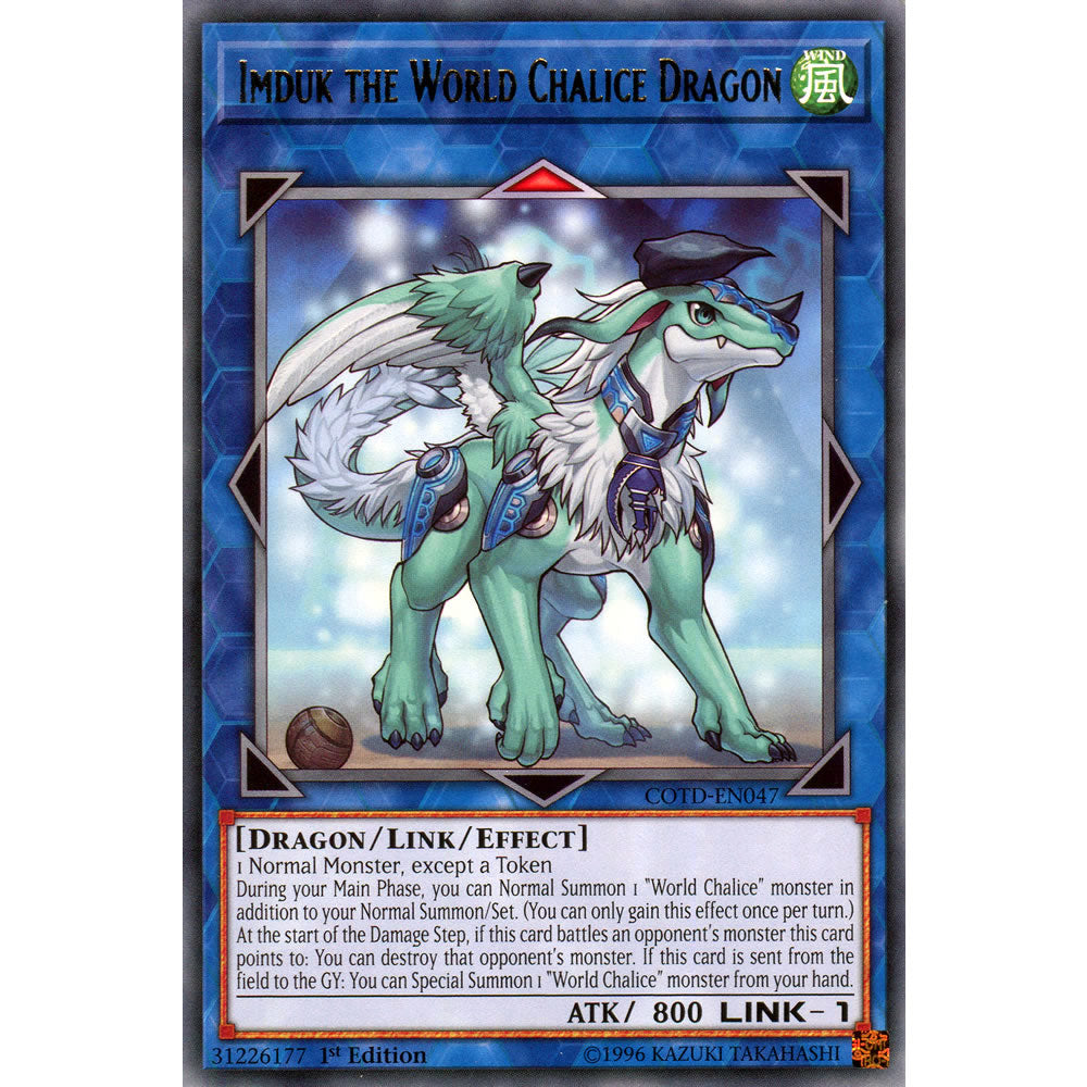 Imduk the World Chalice Dragon COTD-EN047 Yu-Gi-Oh! Card from the Code of the Duelist Set