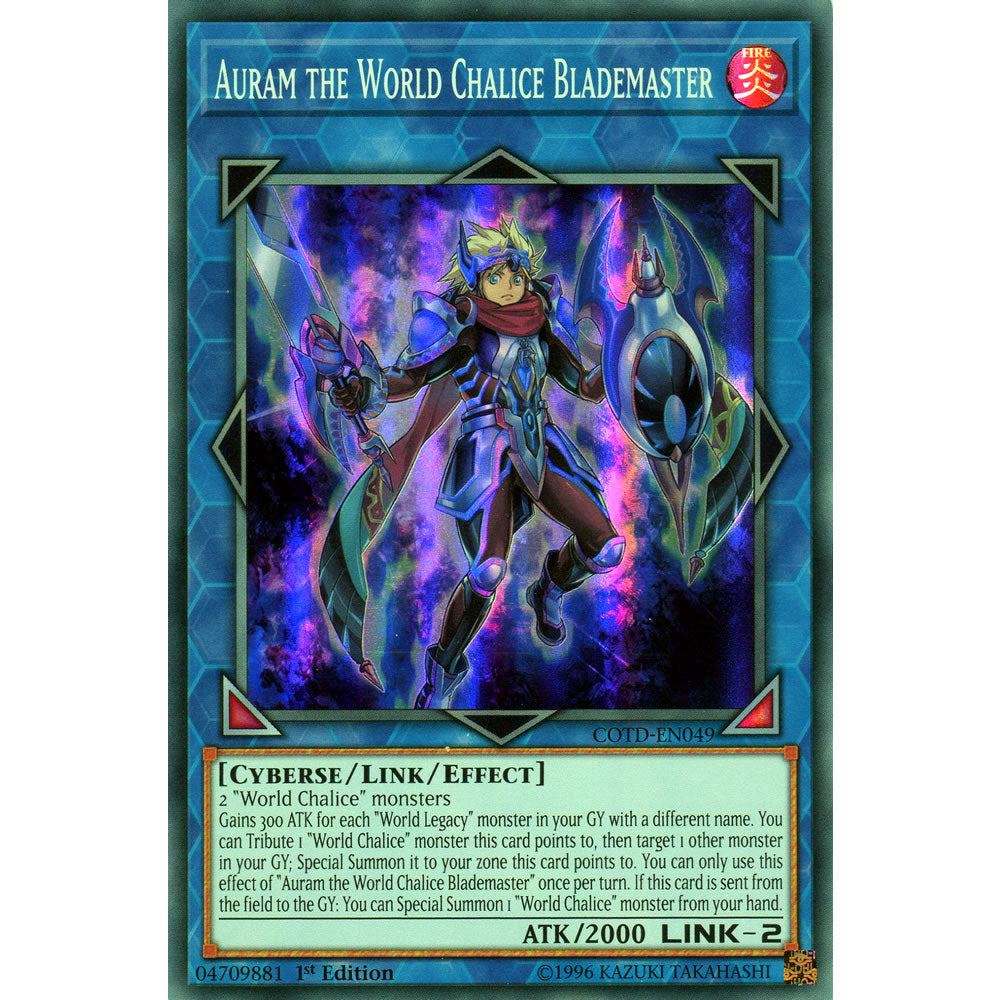 Auram the World Chalice Blademaster COTD-EN049 Yu-Gi-Oh! Card from the Code of the Duelist Set