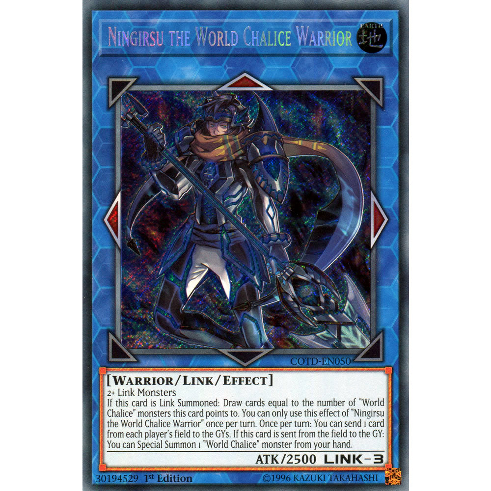 Ningirsu the World Chalice Warrior COTD-EN050 Yu-Gi-Oh! Card from the Code of the Duelist Set