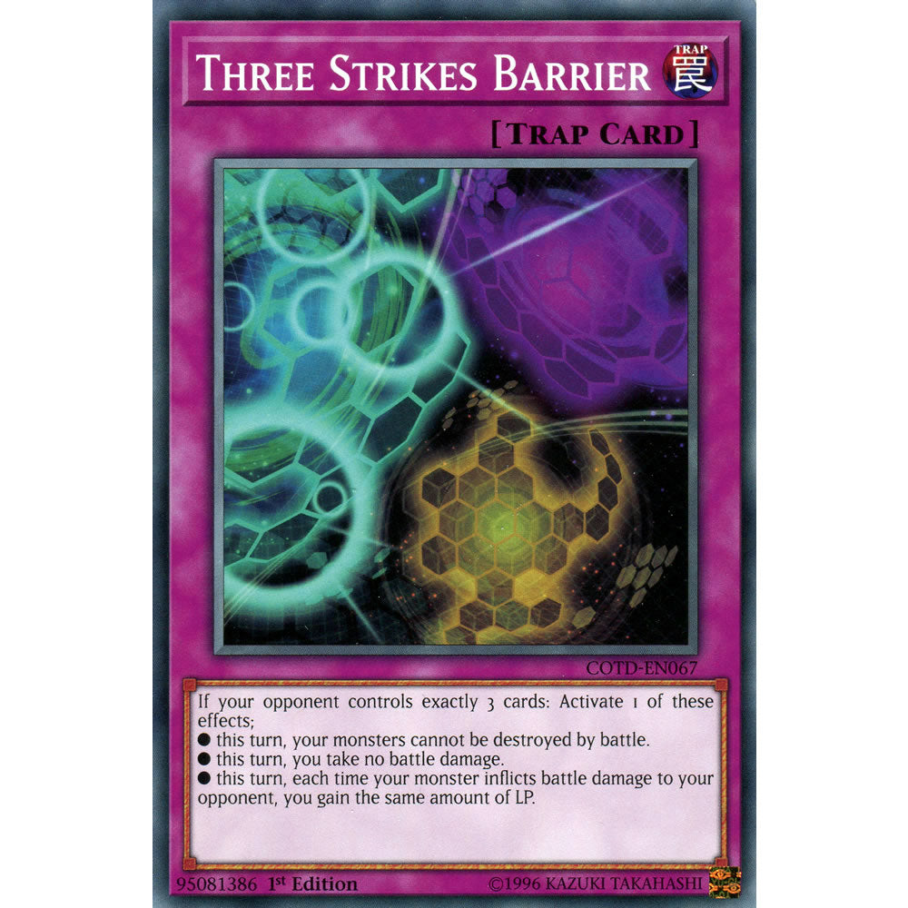 Three Strikes Barrier COTD-EN067 Yu-Gi-Oh! Card from the Code of the Duelist Set