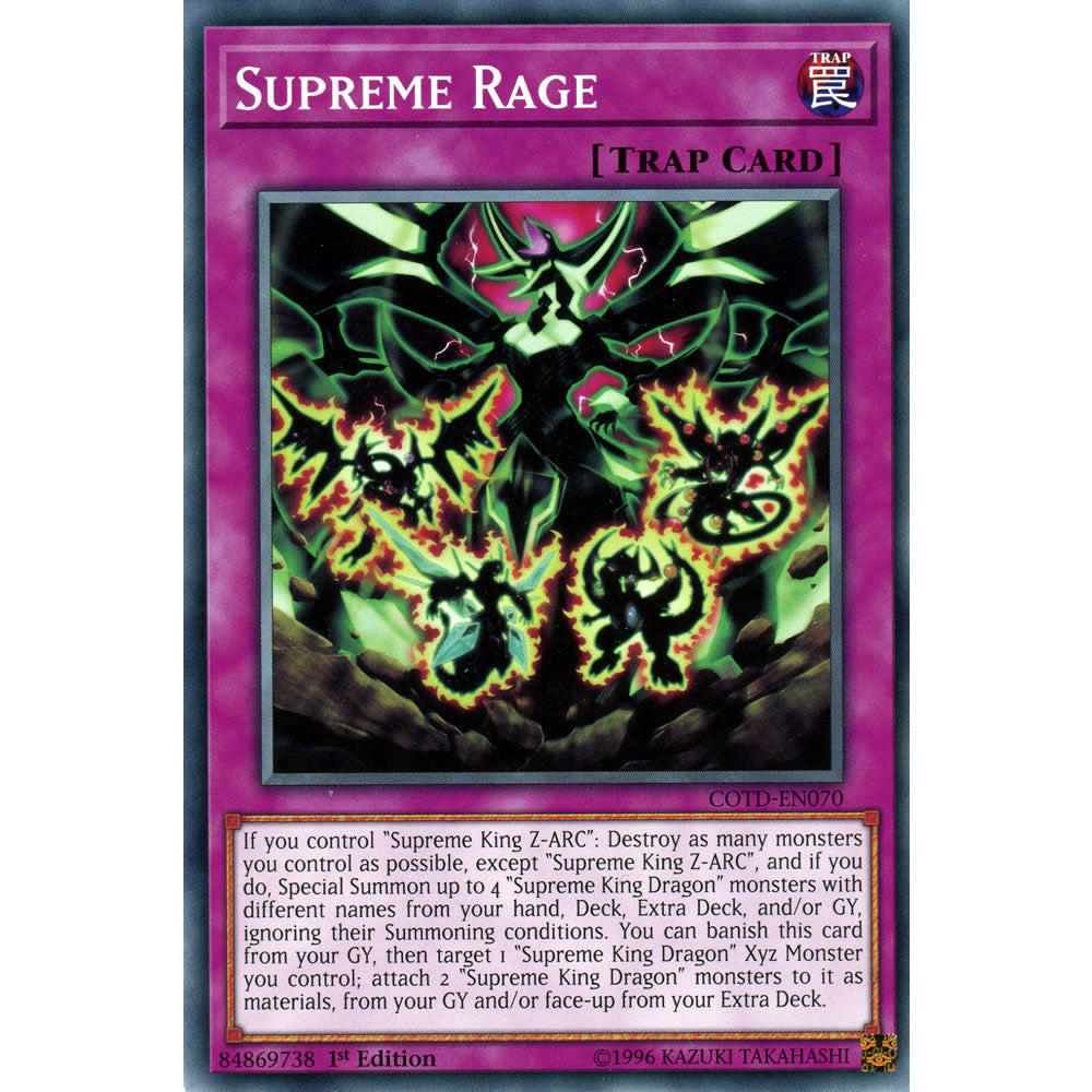 Supreme Rage COTD-EN070 Yu-Gi-Oh! Card from the Code of the Duelist Set