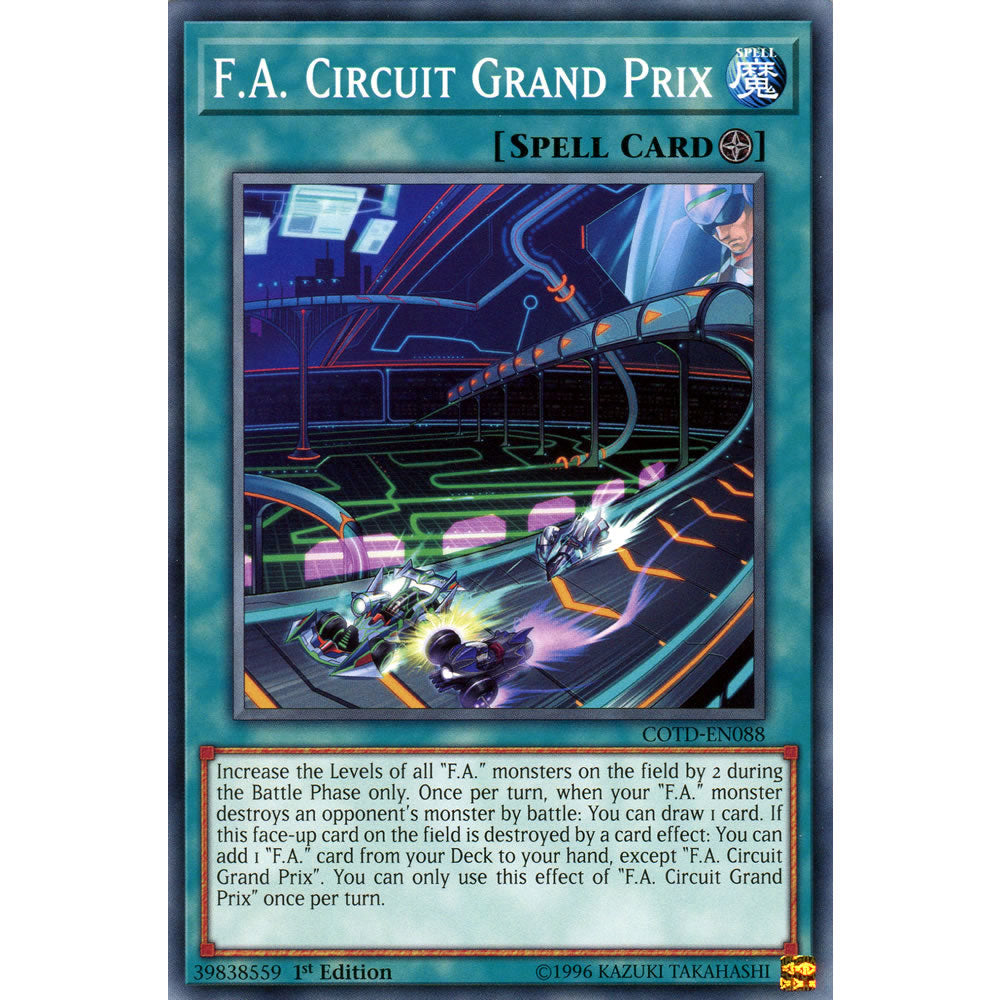 F.A. Circuit Grand Prix COTD-EN088 Yu-Gi-Oh! Card from the Code of the Duelist Set