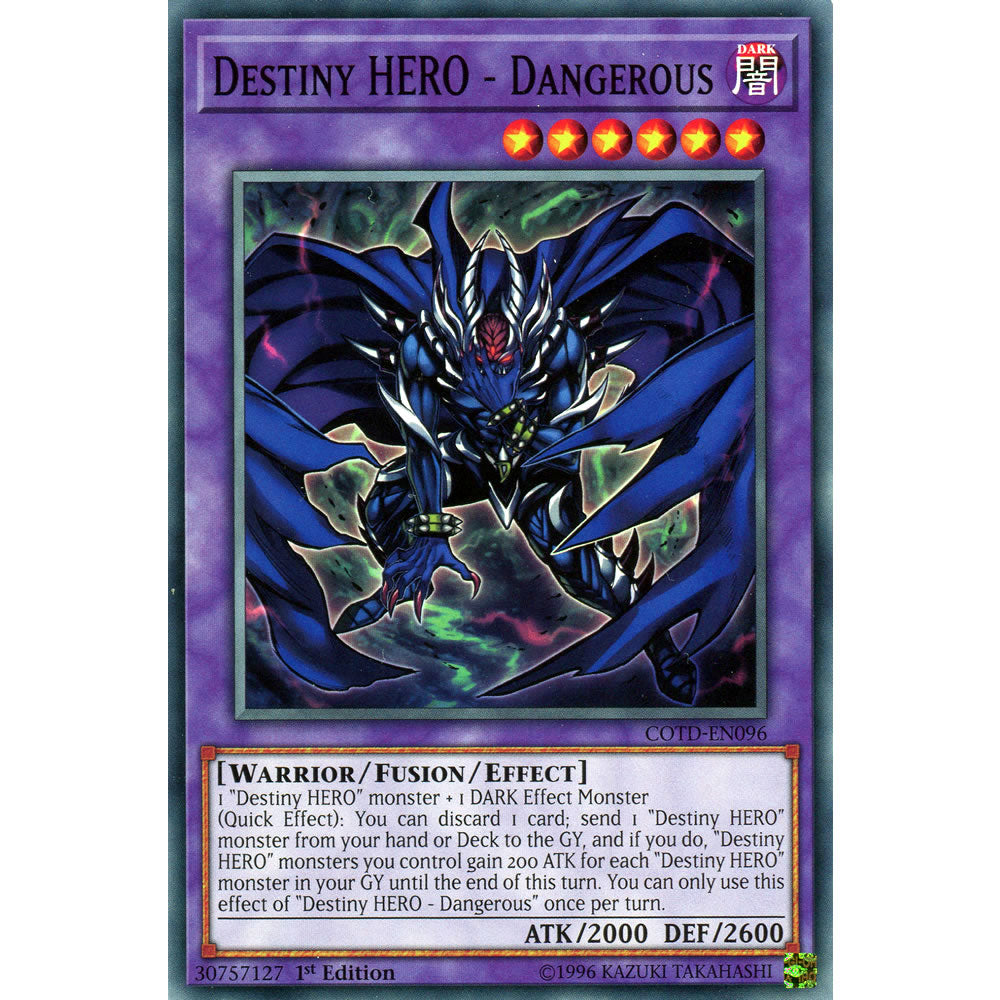 Destiny HERO - Dangerous COTD-EN096 Yu-Gi-Oh! Card from the Code of the Duelist Set