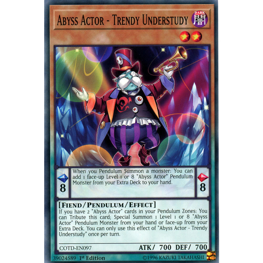Abyss Actor - Trendy Understudy COTD-EN097 Yu-Gi-Oh! Card from the Code of the Duelist Set