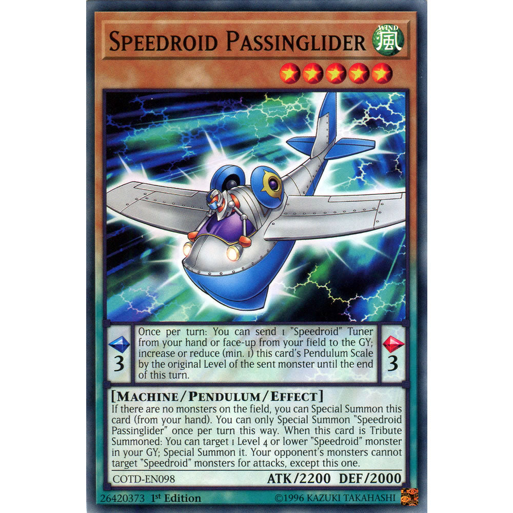 Speedroid Passinglider COTD-EN098 Yu-Gi-Oh! Card from the Code of the Duelist Set