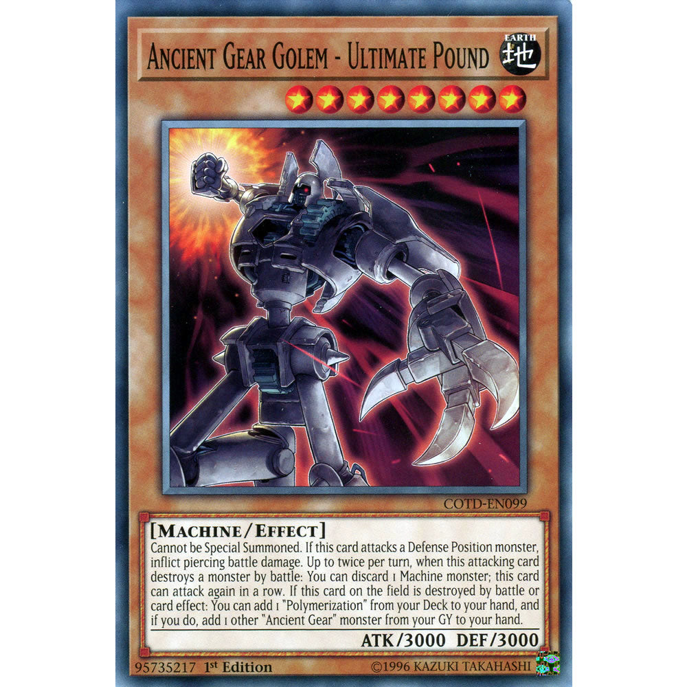 Ancient Gear Golem - Ultimate Pound COTD-EN099 Yu-Gi-Oh! Card from the Code of the Duelist Set