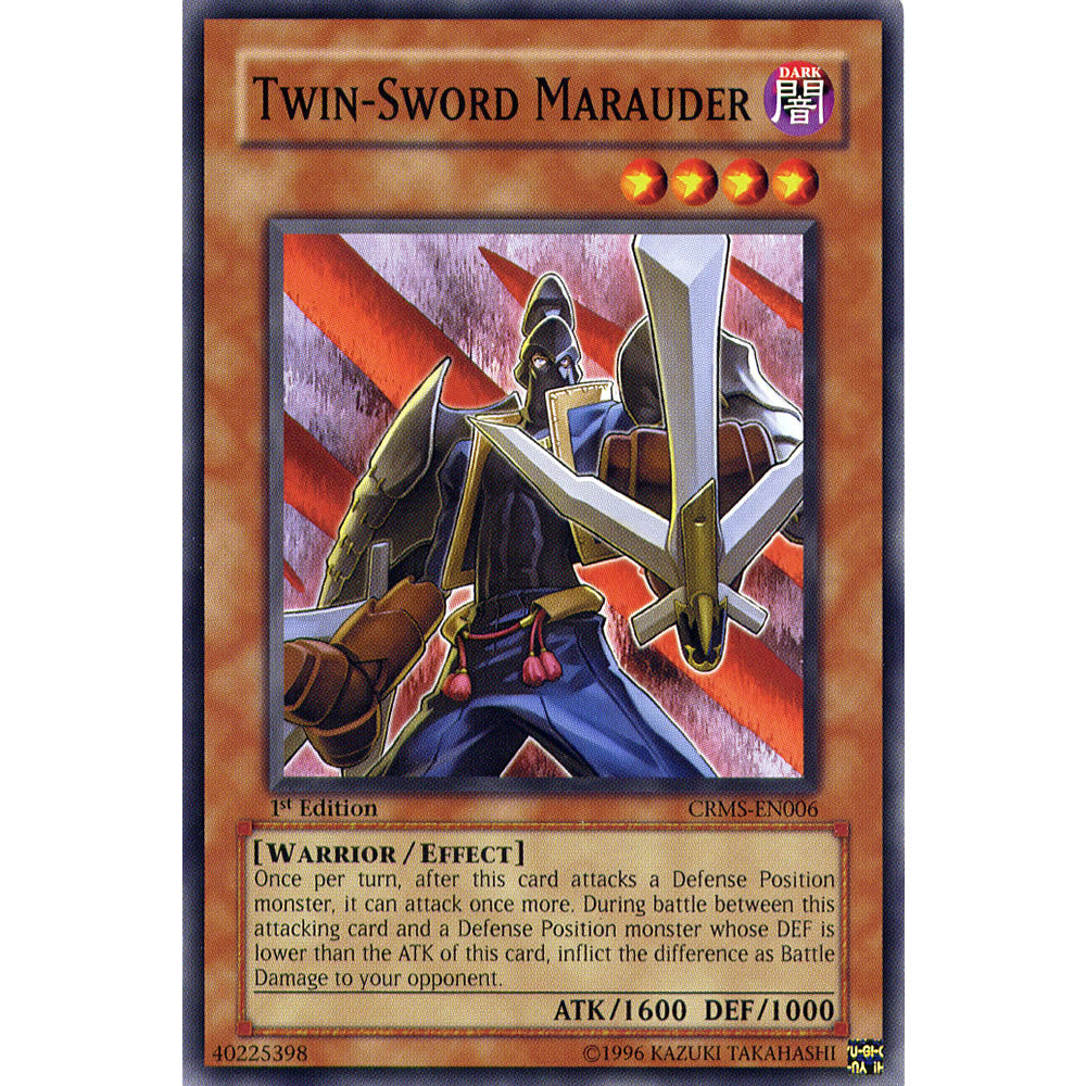 Twin  - Sword Marauder CRMS-EN006 Yu-Gi-Oh! Card from the Crimson Crisis Set