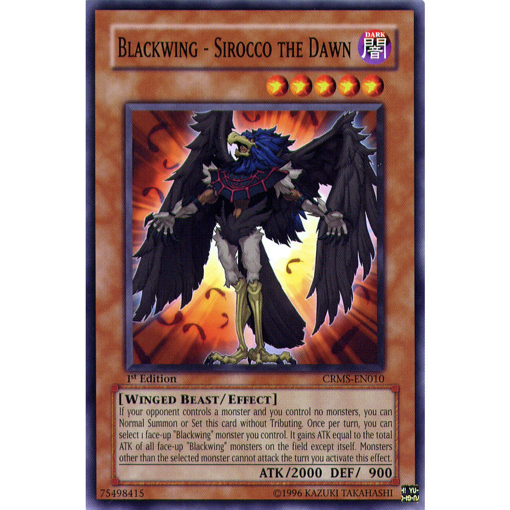 Blackwing - Sirocco The Dawn CRMS-EN010 Yu-Gi-Oh! Card from the Crimson Crisis Set