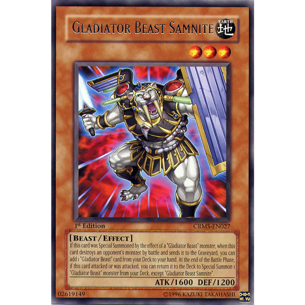 Gladiator Beast Samnite CRMS-EN027 Yu-Gi-Oh! Card from the Crimson Crisis Set