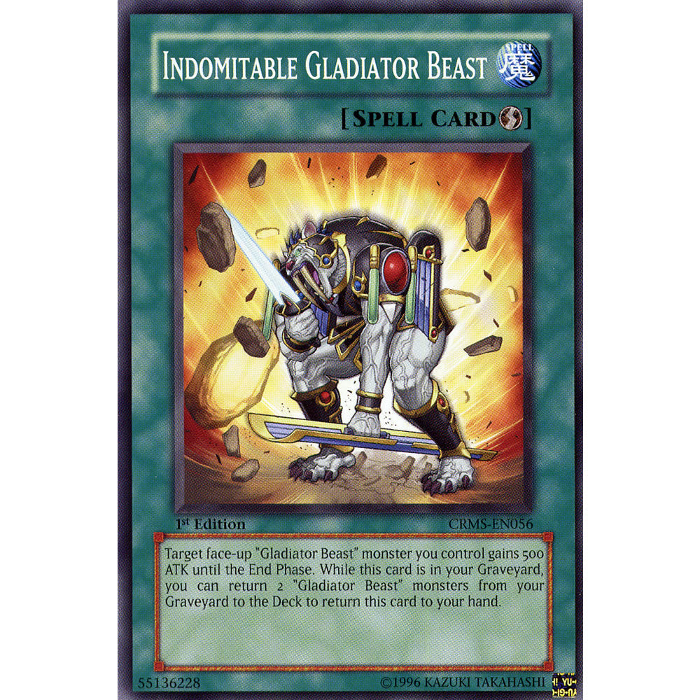 Indomitable Gladiator Beast CRMS-EN056 Yu-Gi-Oh! Card from the Crimson Crisis Set