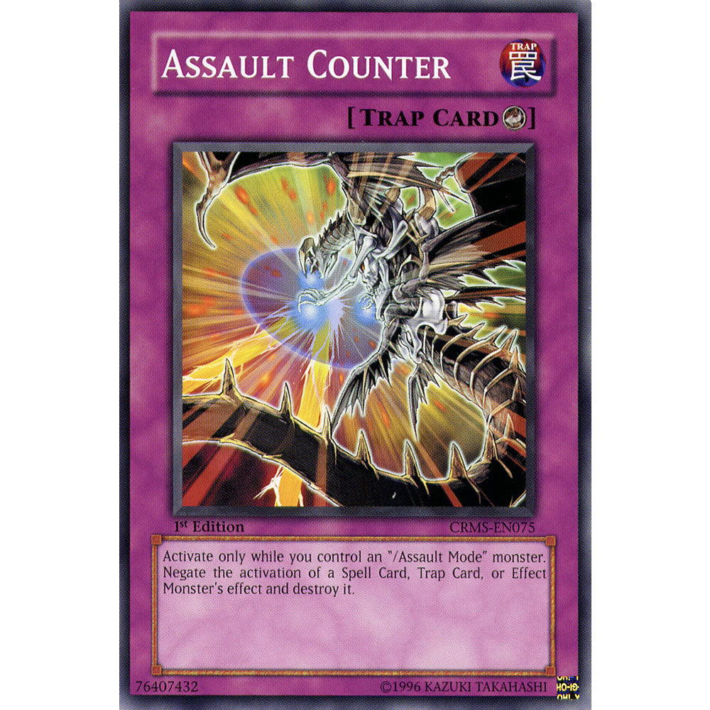 Assault Counter CRMS-EN075 Yu-Gi-Oh! Card from the Crimson Crisis Set