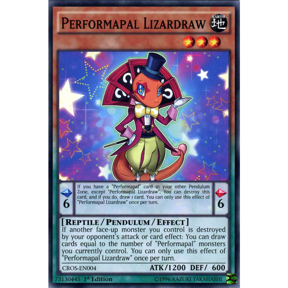 Performapal Lizardraw CROS-EN004 Yu-Gi-Oh! Card from the Crossed Souls Set