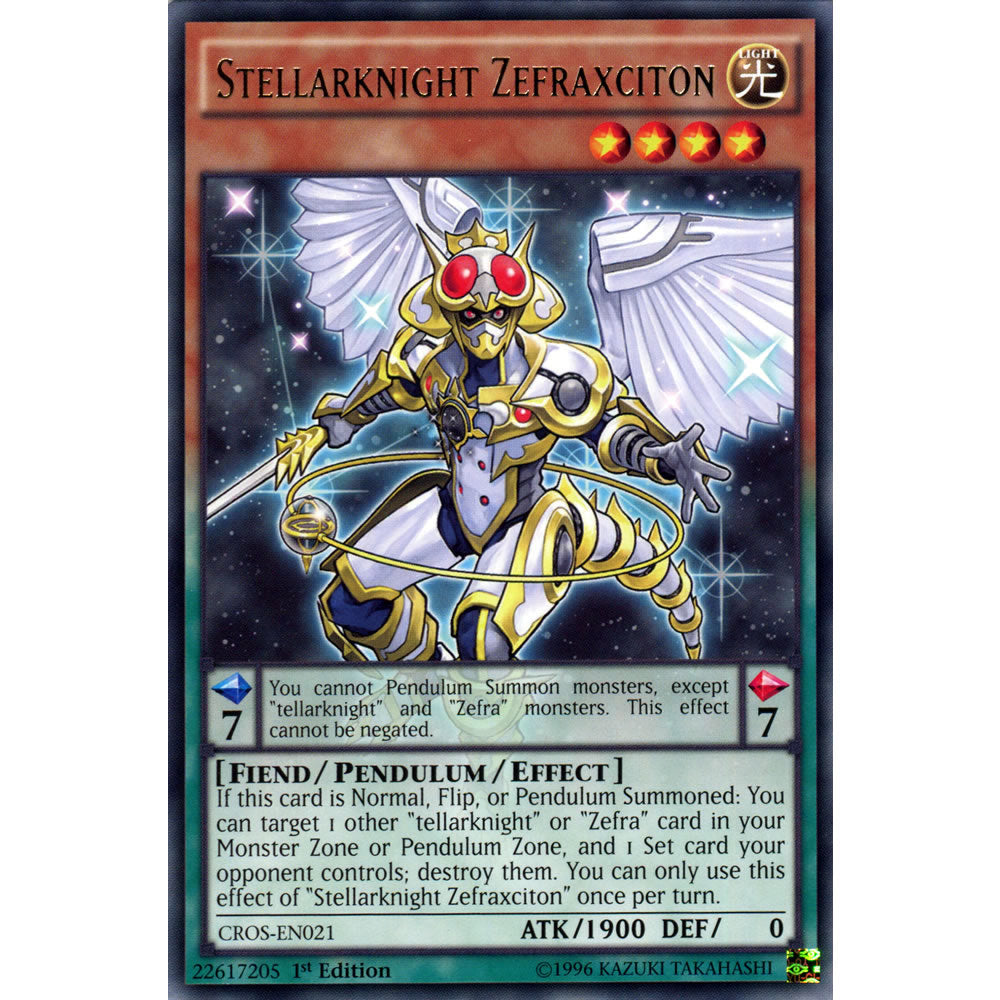Stellarknight Zefraxciton CROS-EN021 Yu-Gi-Oh! Card from the Crossed Souls Set