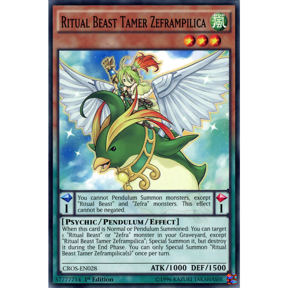 Ritual Beast Tamer Zeframpilica CROS-EN028 Yu-Gi-Oh! Card from the Crossed Souls Set