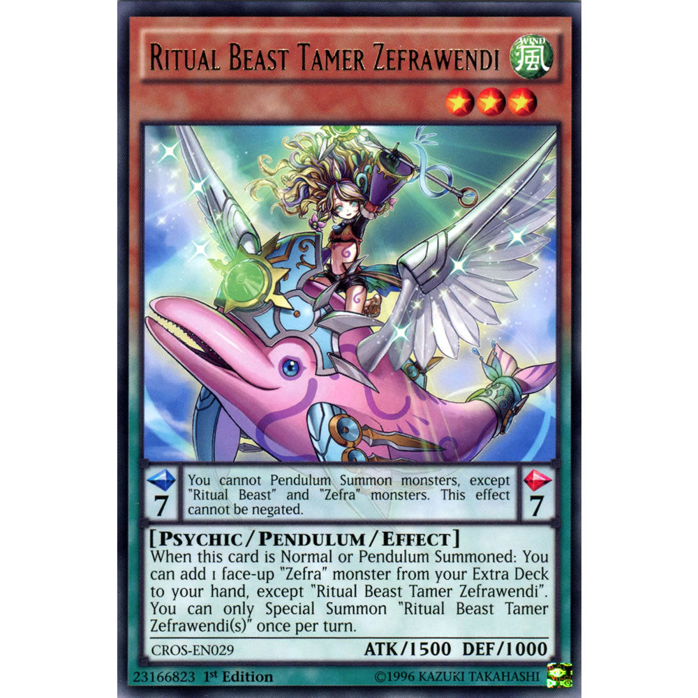 Ritual Beast Tamer Zefrawendi CROS-EN029 Yu-Gi-Oh! Card from the Crossed Souls Set