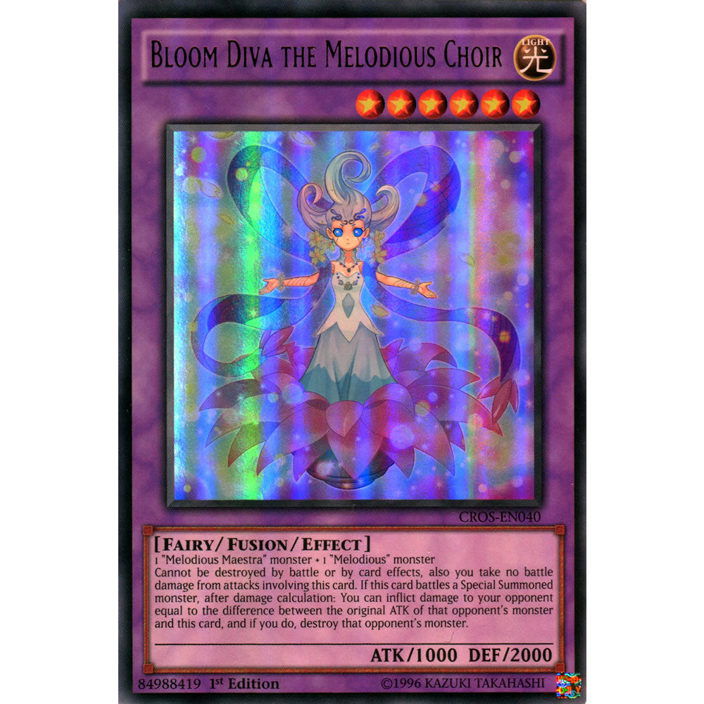 Bloom Diva the Melodious Choir CROS-EN040 Yu-Gi-Oh! Card from the Crossed Souls Set