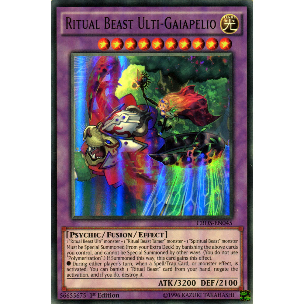 Ritual Beast Ulti-Gaiapelio CROS-EN045 Yu-Gi-Oh! Card from the Crossed Souls Set