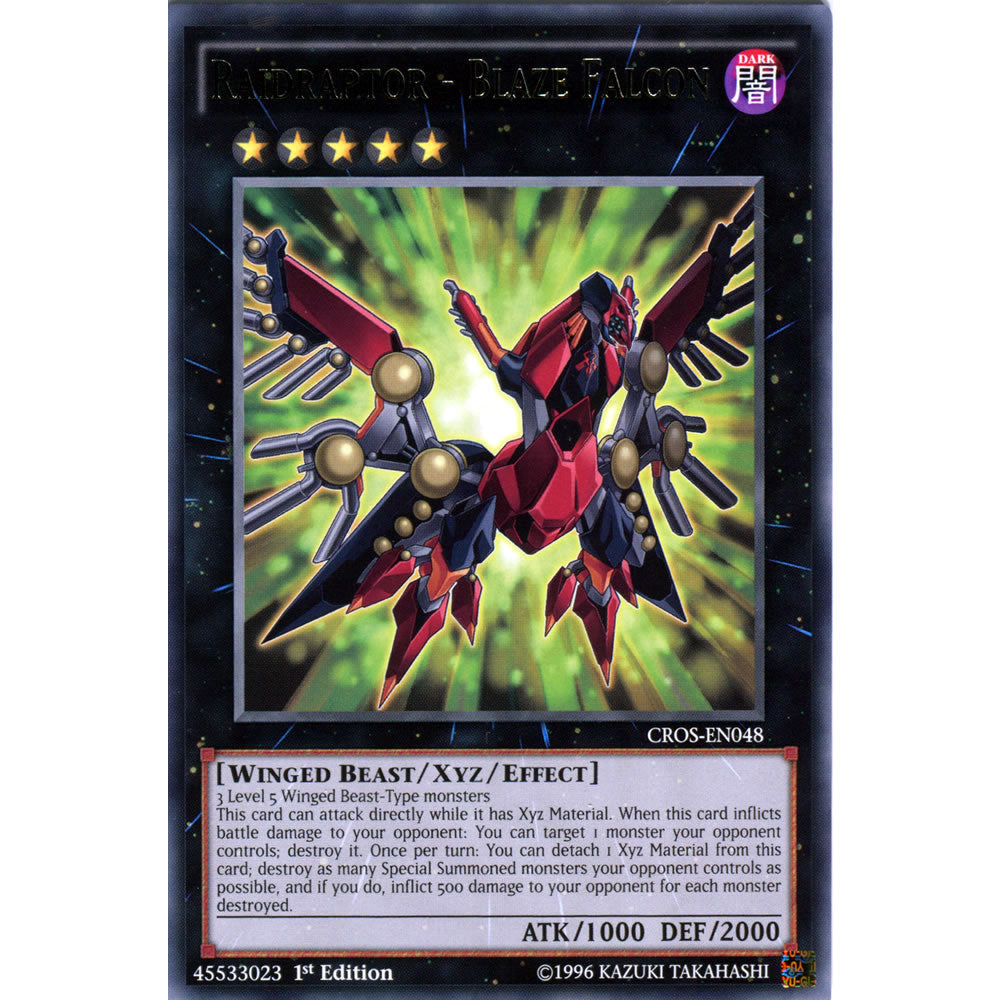 Raidraptor - Blaze Falcon CROS-EN048 Yu-Gi-Oh! Card from the Crossed Souls Set