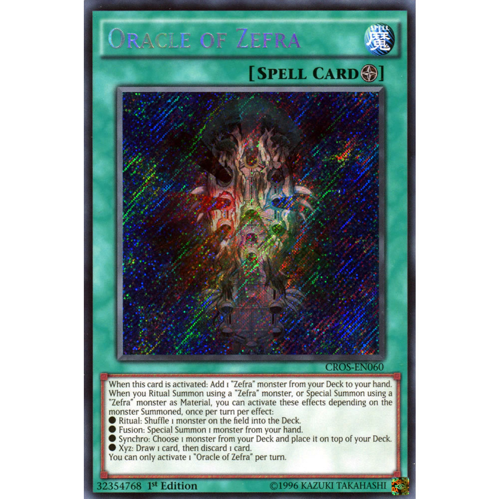 Oracle of Zefra  CROS-EN060 Yu-Gi-Oh! Card from the Crossed Souls Set