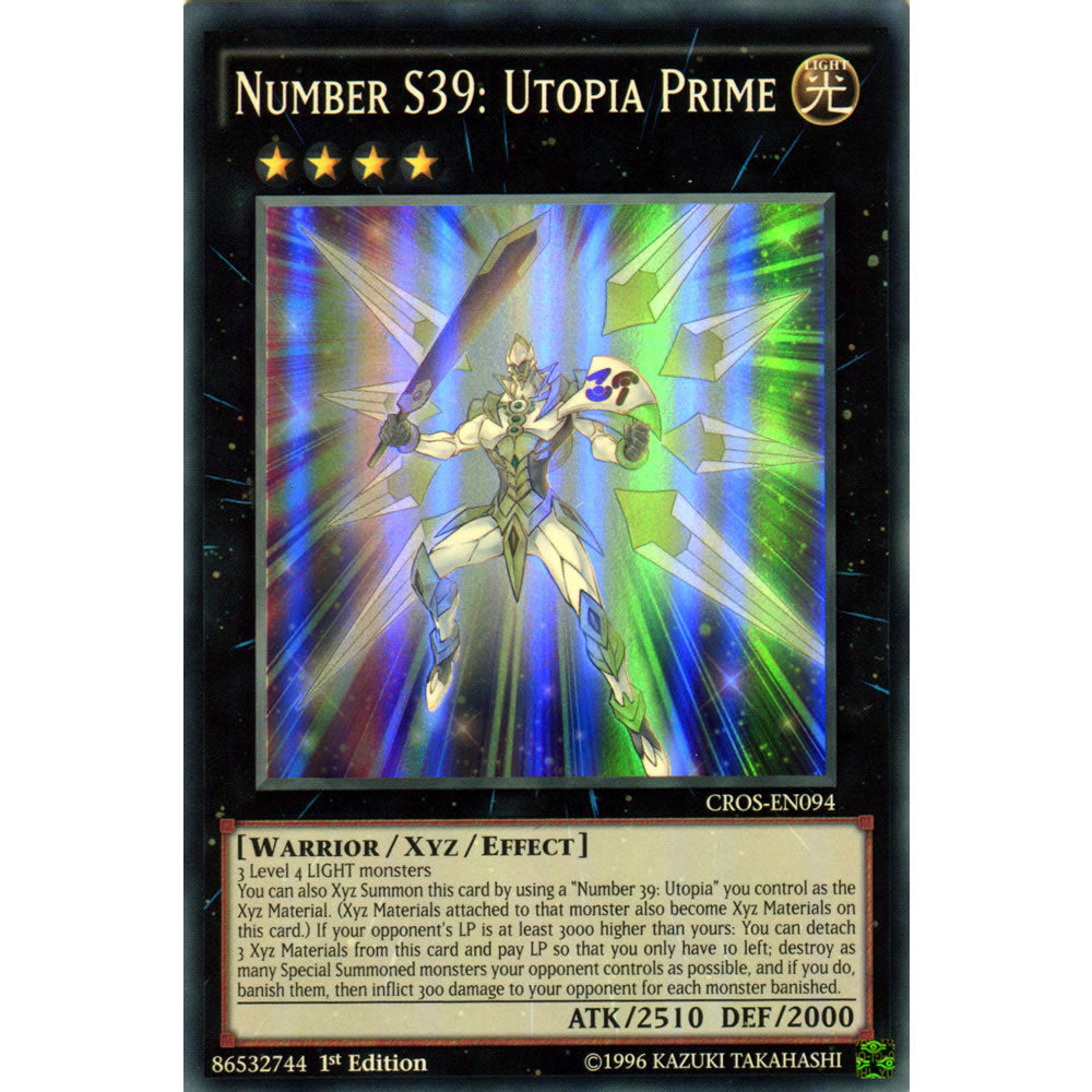 Number S39: Utopia Prime CROS-EN094 Yu-Gi-Oh! Card from the Crossed Souls Set
