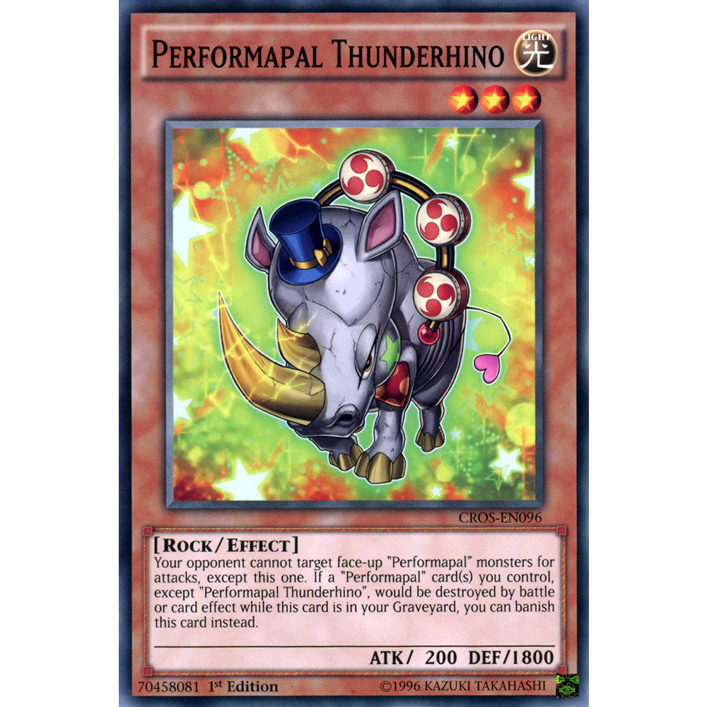 Performapal Thunderhino CROS-EN096 Yu-Gi-Oh! Card from the Crossed Souls Set