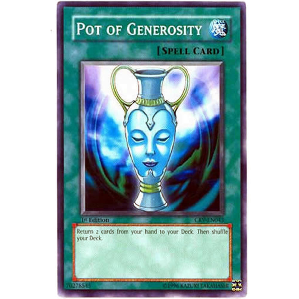 Pot of Generosity CRV-EN043 Yu-Gi-Oh! Card from the Cybernetic Revolution Set
