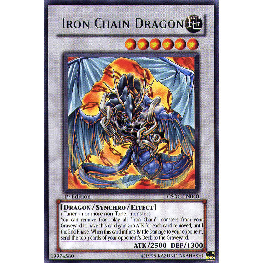 Iron Chain Dragon CSOC-EN040 Yu-Gi-Oh! Card from the Crossroads of Chaos Set