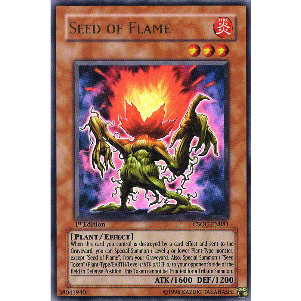 Seed of Flame CSOC-EN081 Yu-Gi-Oh! Card from the Crossroads of Chaos Set