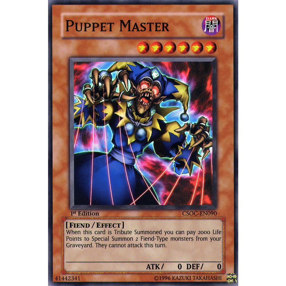 Puppet Master CSOC-EN090 Yu-Gi-Oh! Card from the Crossroads of Chaos Set