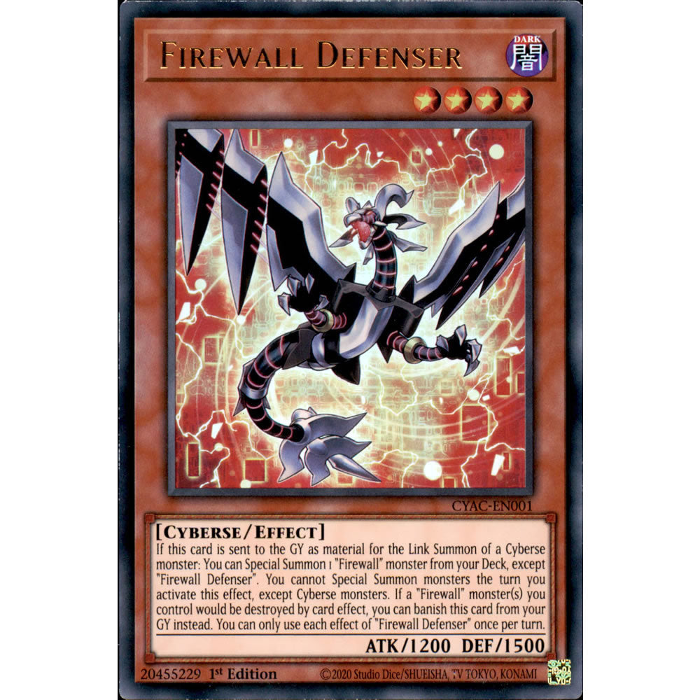 Firewall Defenser CYAC-EN001 Yu-Gi-Oh! Card from the Cyberstorm Access Set