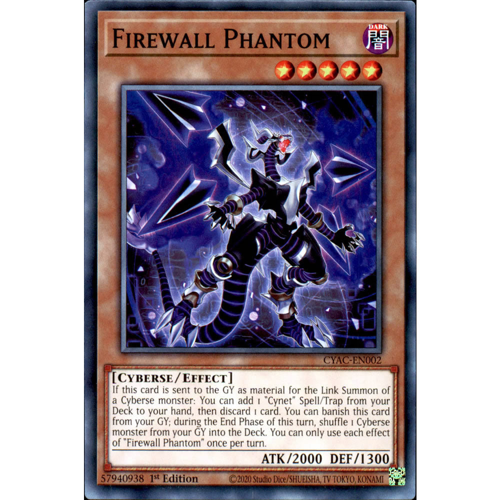 Firewall Phantom CYAC-EN002 Yu-Gi-Oh! Card from the Cyberstorm Access Set