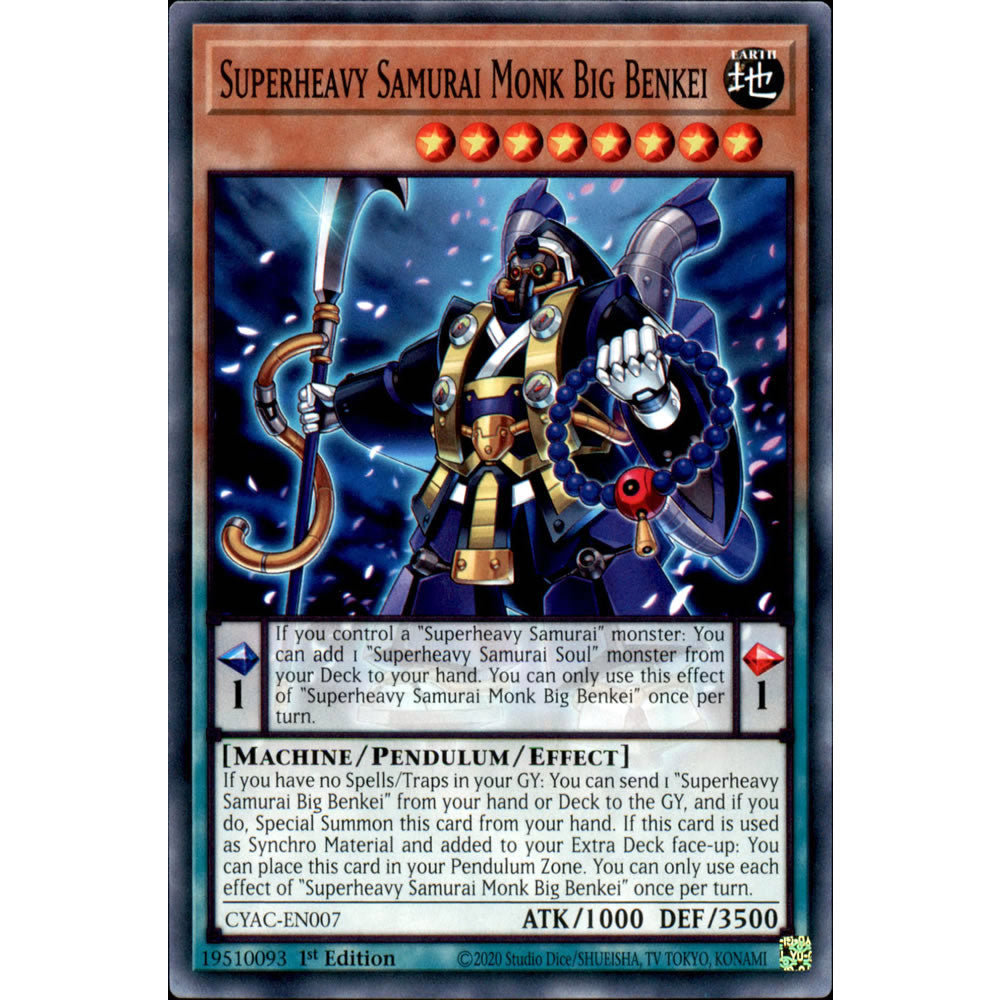 Superheavy Samurai Monk Big Benkei CYAC-EN007 Yu-Gi-Oh! Card from the Cyberstorm Access Set